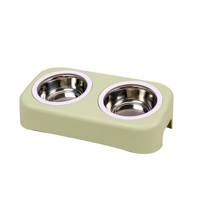 Double Pet Bowl Dog Cat Food Water Feeder