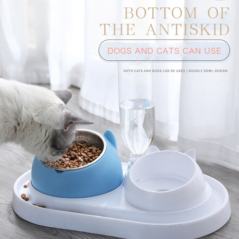 Pet Dog Cat Bowl Automatic Feeder