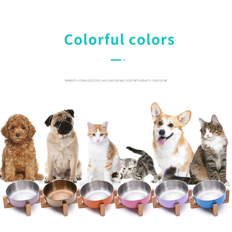 Big Dog Bowl Stainless Steel Gold Pet Bowl