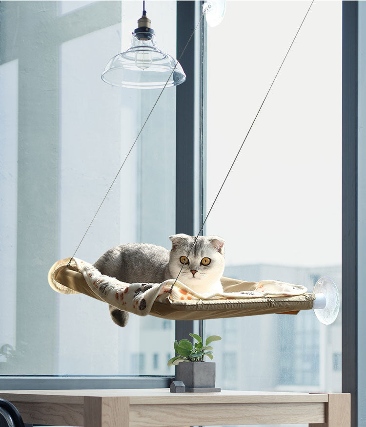 Cat Window Hammock With Blanket