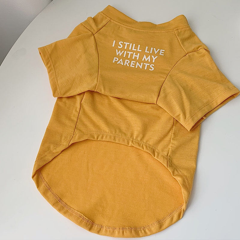 Dog Cotton T-shirt - With Writing