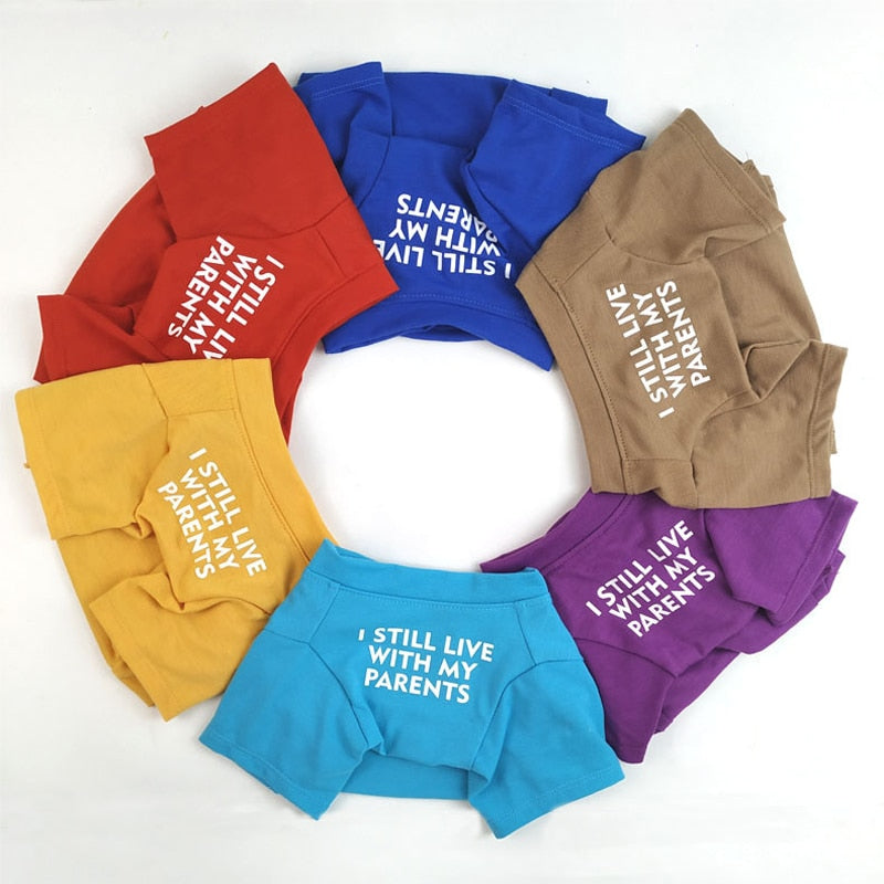 Dog Cotton T-shirt - With Writing