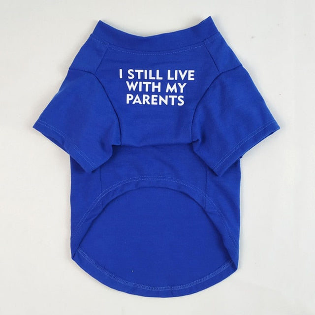 Dog Cotton T-shirt - With Writing