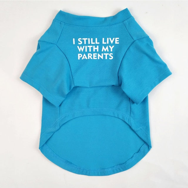 Dog Cotton T-shirt - With Writing