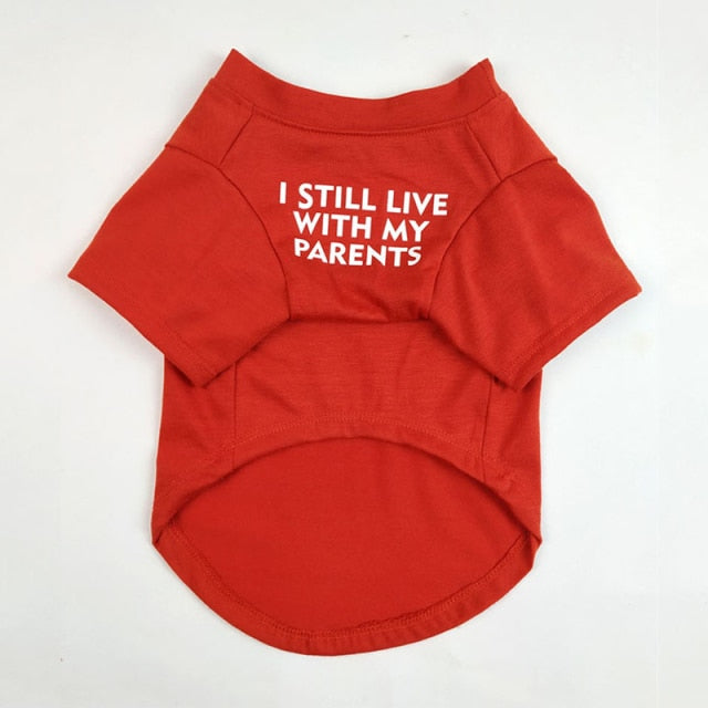 Dog Cotton T-shirt - With Writing