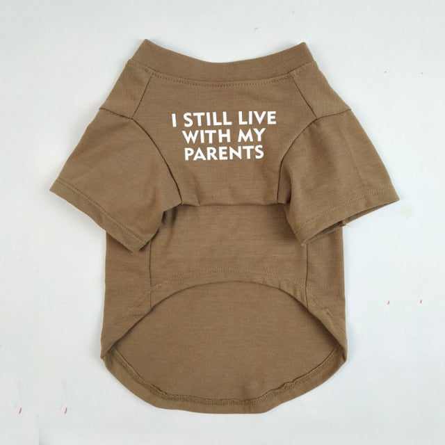 Dog Cotton T-shirt - With Writing