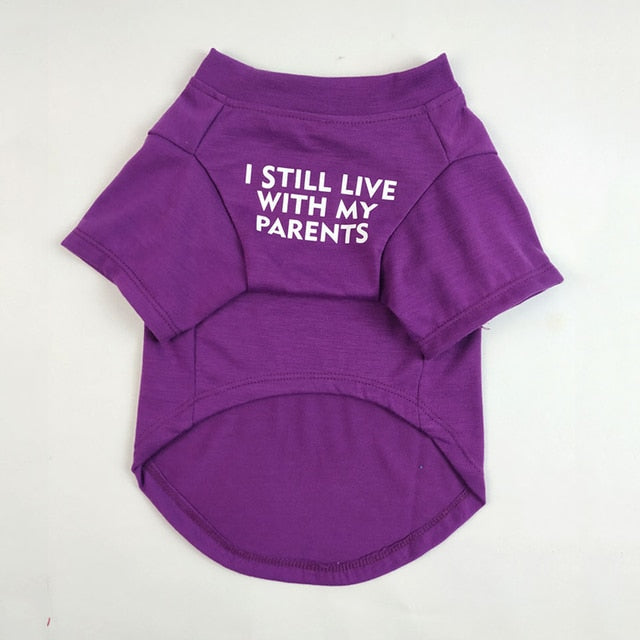 Dog Cotton T-shirt - With Writing