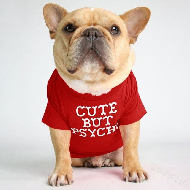 Dog Cotton T-shirt - With Writing