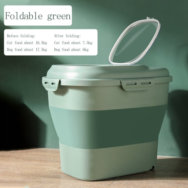 SHUANGMAO Pet Dog Food Storage Container 12.5L Dry Cat Food Box Bag for Moisture Proof Seal With Measuring Cup Kitten Products