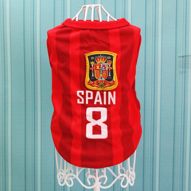 Small Medium Large Pet Dog Vest Mesh Breathable Sport Shirt Puppy Pugs Dog Clothes Bulldog Football Basketball Shirts Jersey