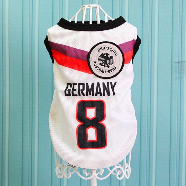 Small Medium Large Pet Dog Vest Mesh Breathable Sport Shirt Puppy Pugs Dog Clothes Bulldog Football Basketball Shirts Jersey