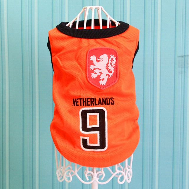 Small Medium Large Pet Dog Vest Mesh Breathable Sport Shirt Puppy Pugs Dog Clothes Bulldog Football Basketball Shirts Jersey