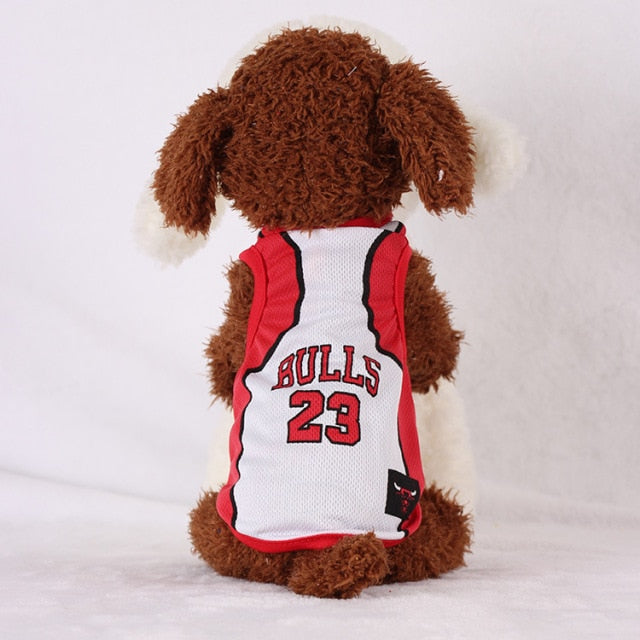 Small Medium Large Pet Dog Vest Mesh Breathable Sport Shirt Puppy Pugs Dog Clothes Bulldog Football Basketball Shirts Jersey