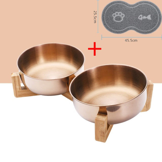 Big Dog Bowl Stainless Steel Gold Pet Bowl