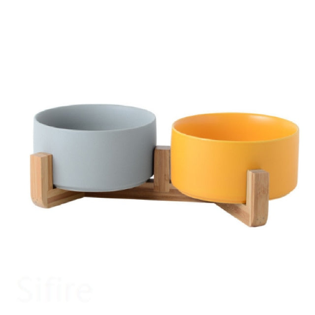 Ceramic Double Feeder