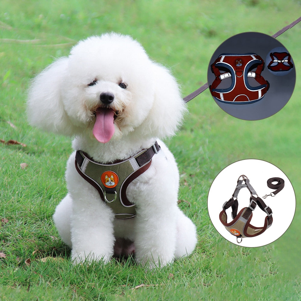Leash Suede Breathable Cat/Dog Vest