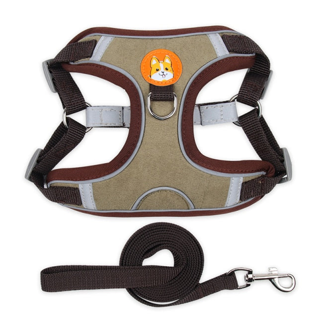 Leash Suede Breathable Cat/Dog Vest